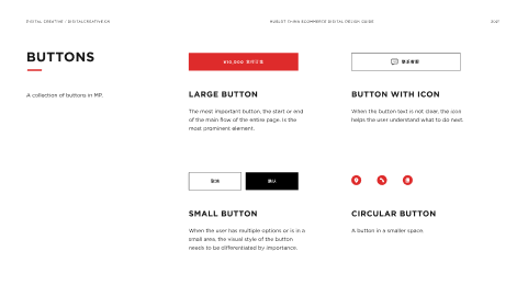 Hublot ecommerce button design guide