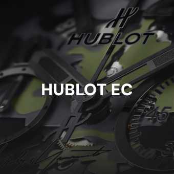 Hublot EC project cover with a close-up green timepiece