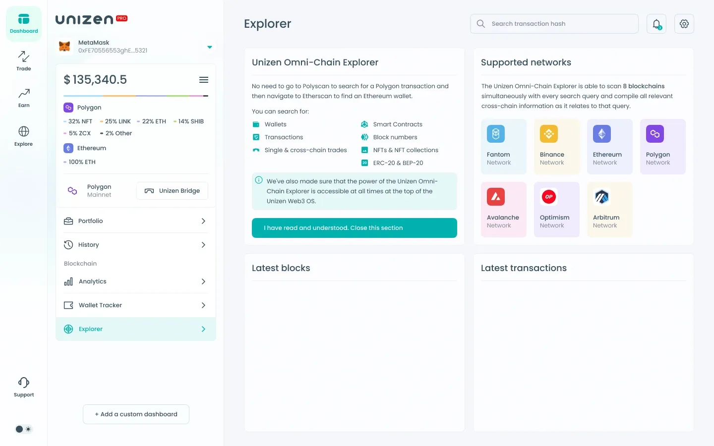 Explorer network detail